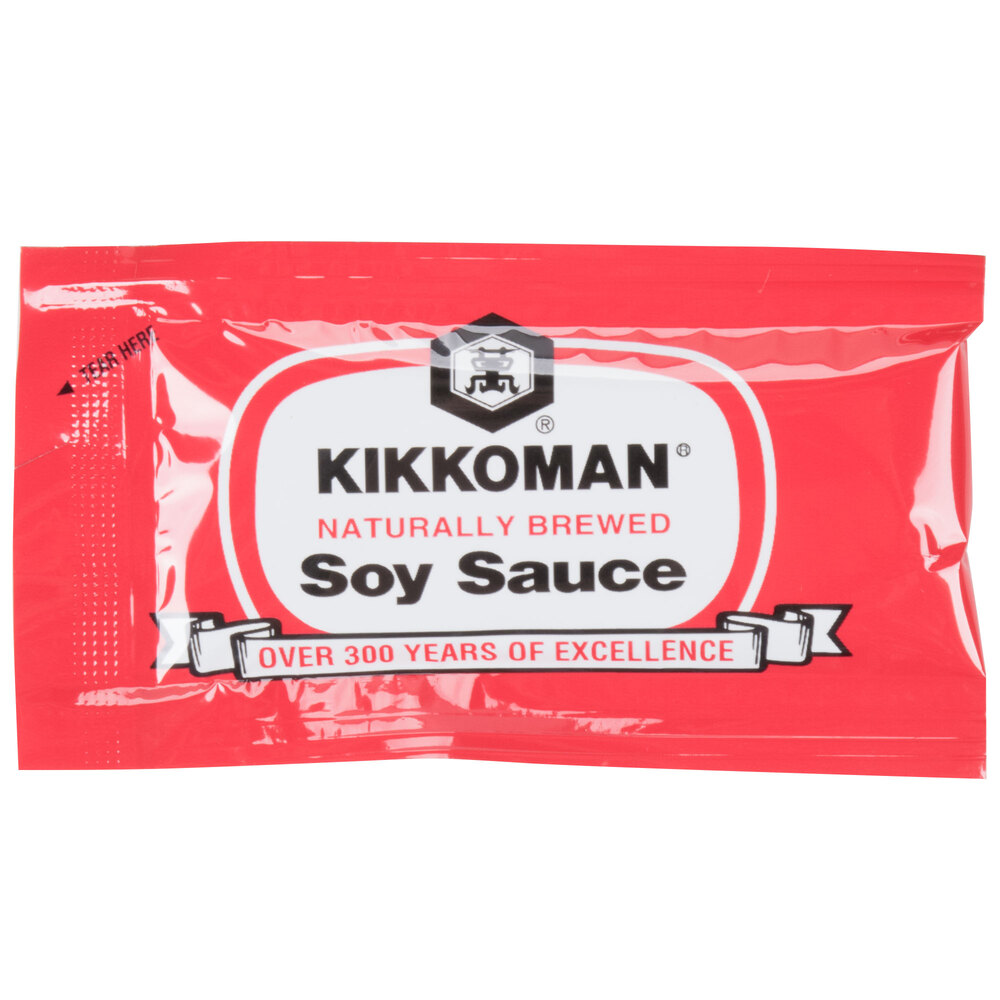 Kikkoman Soy Sauce 6 mL Packet - 500/Case