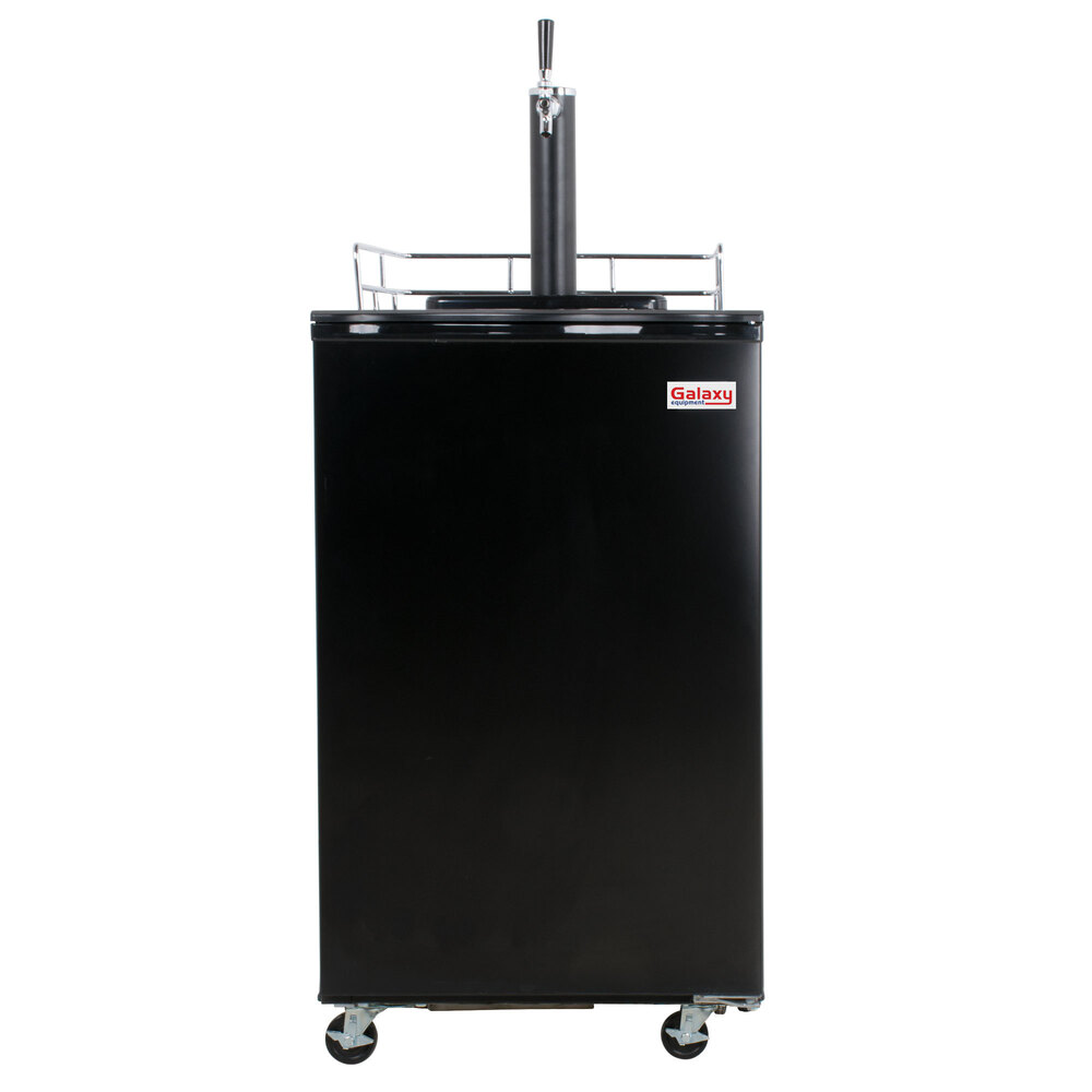 Galaxy Single Tap Kegerator Beer Dispenser Black, (1) 1/2 Keg Capacity