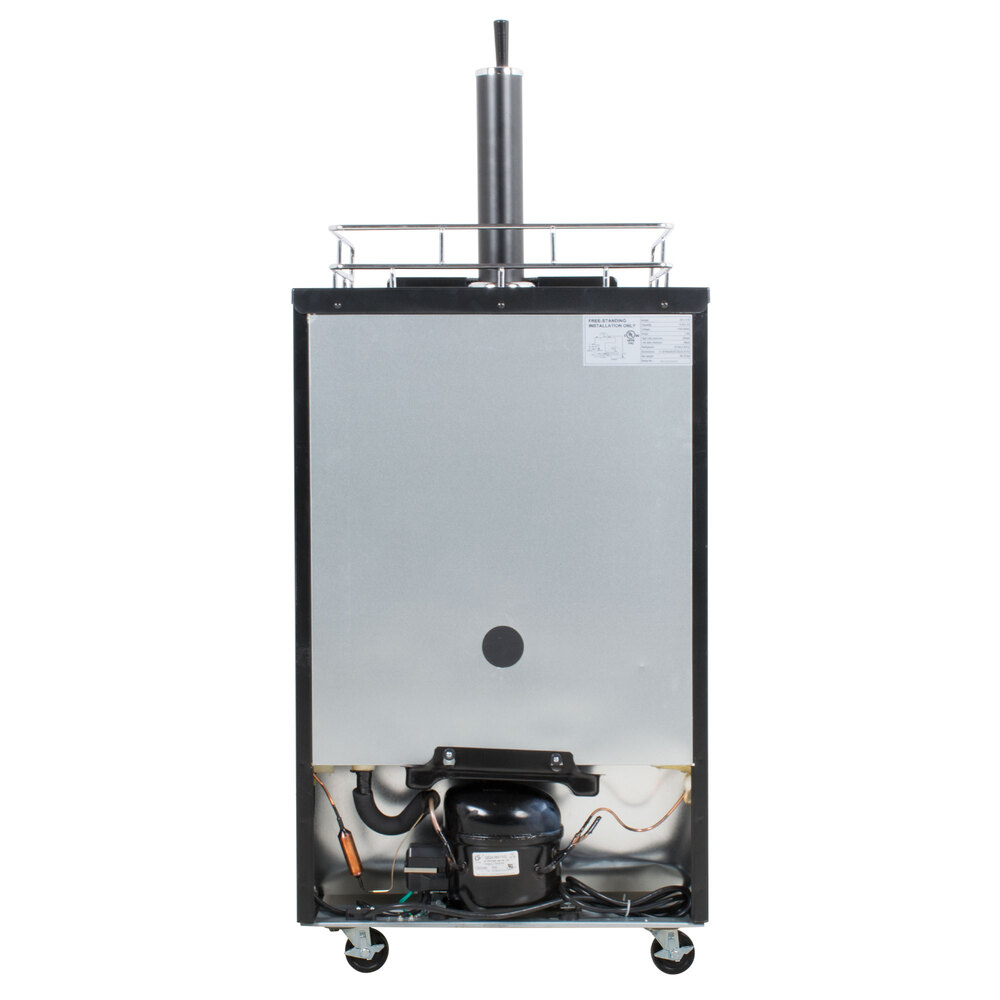 Galaxy Single Tap Kegerator Beer Dispenser Black, (1) 1/2 Keg Capacity