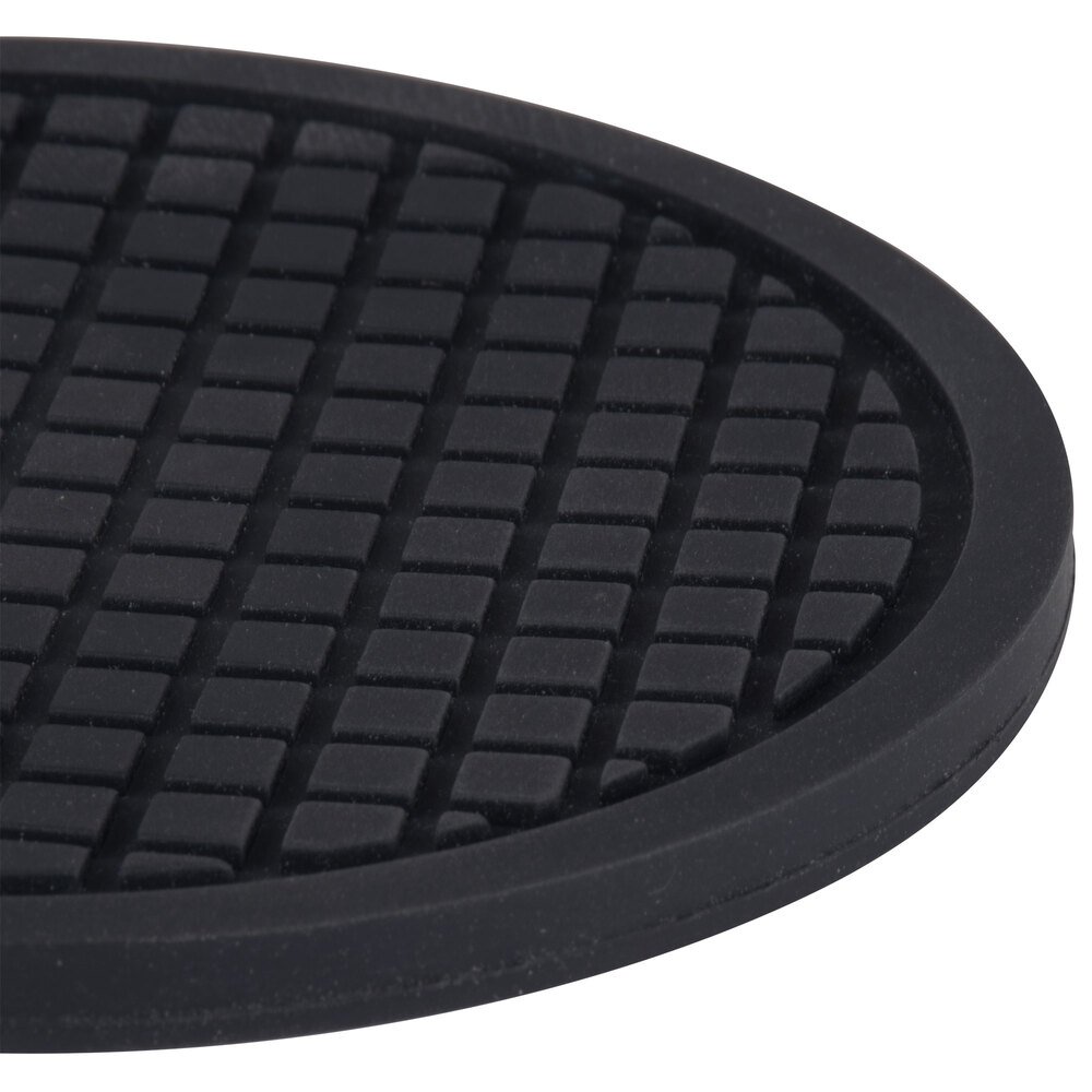 American Metalcraft TRVR5 5" Round HeatResistant Black Silicone Trivet
