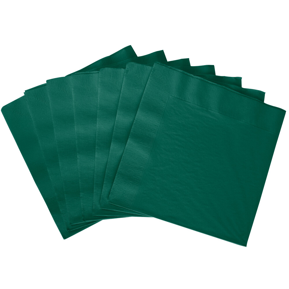 Hunter Green 3Ply Dinner Napkins, Paper Creative Converting 593124B
