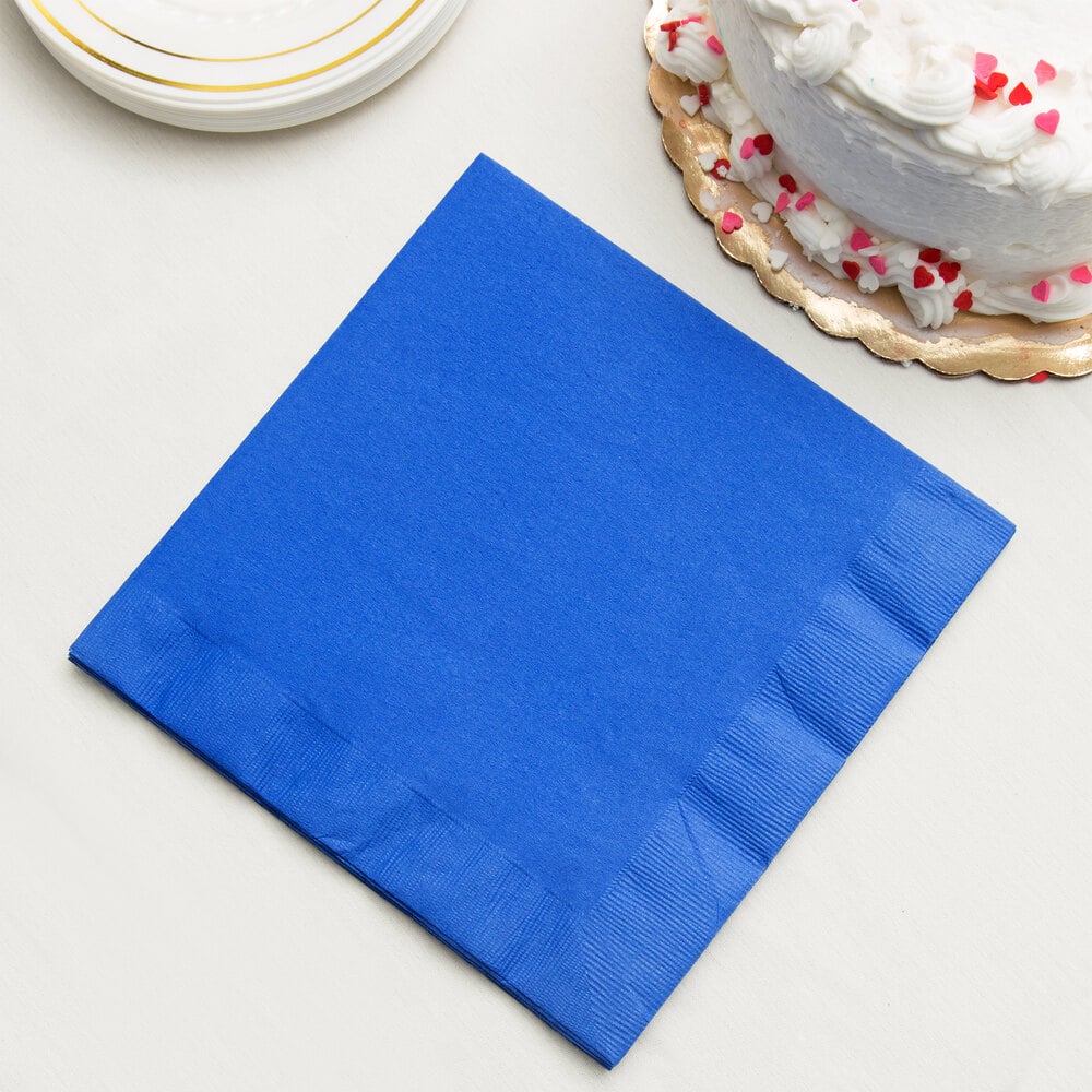 Cobalt Blue 3Ply Dinner Napkins, Paper Creative Converting 593147B 250/Case