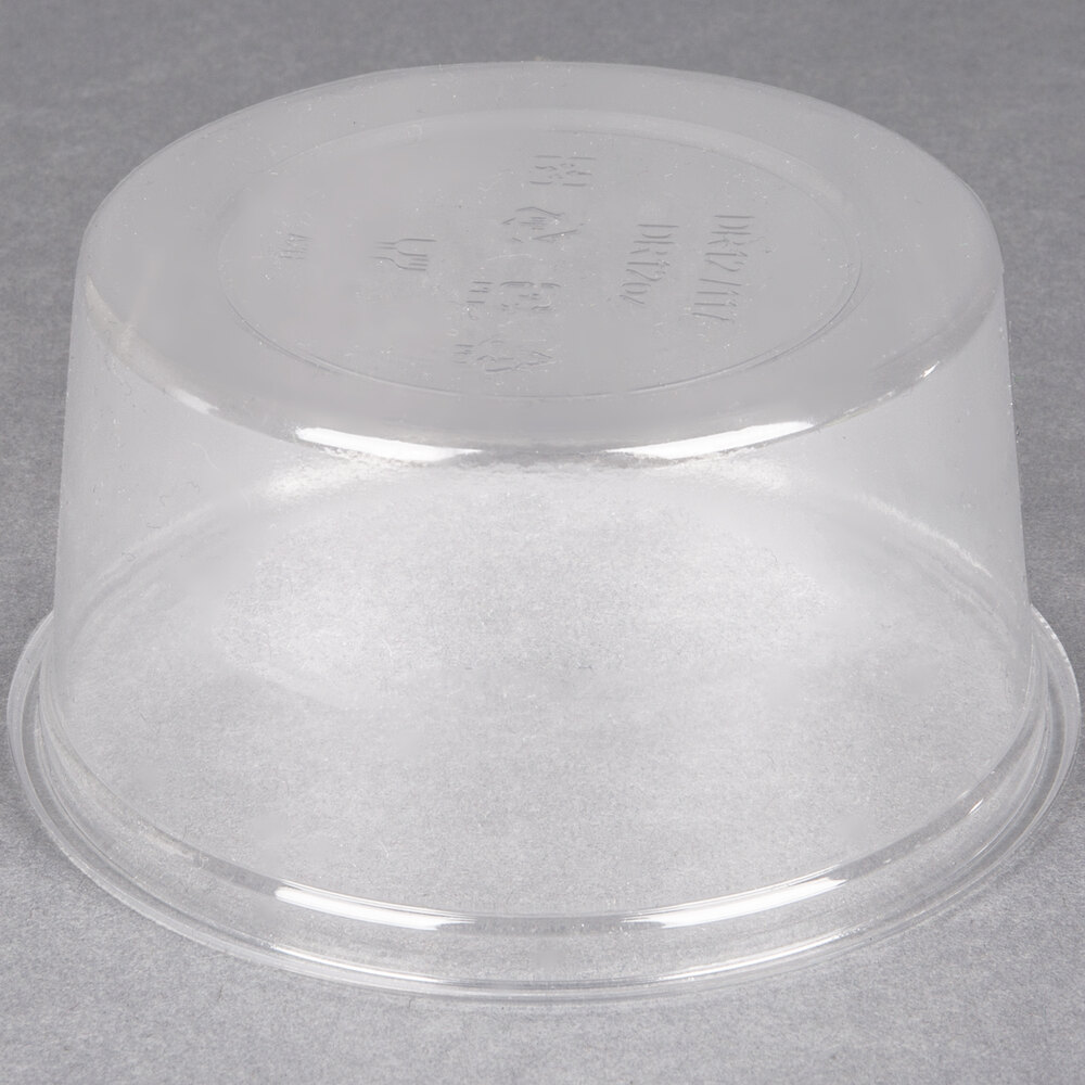 Choice 12 oz. Clear Plastic Round Deli Container 50/Pack