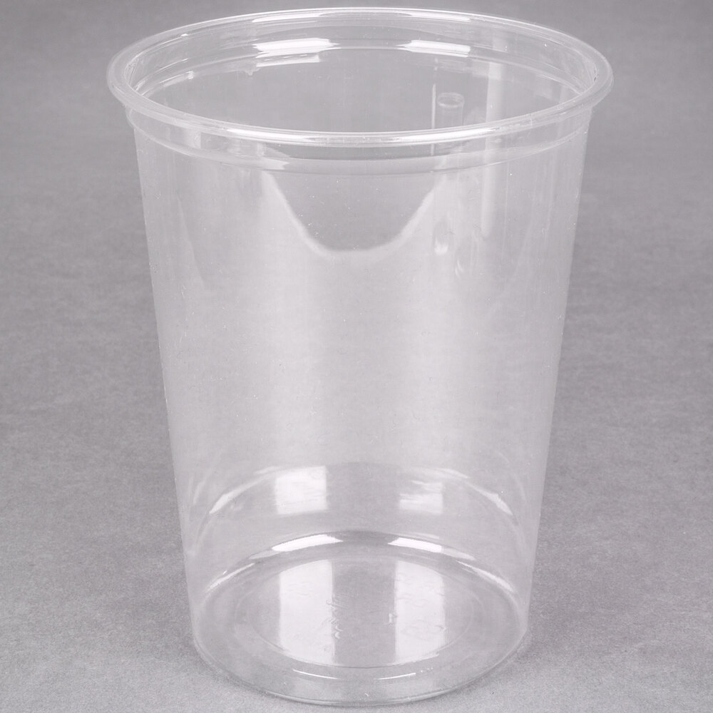 Choice 32 oz. Clear Plastic Round Deli Container 50/Pack
