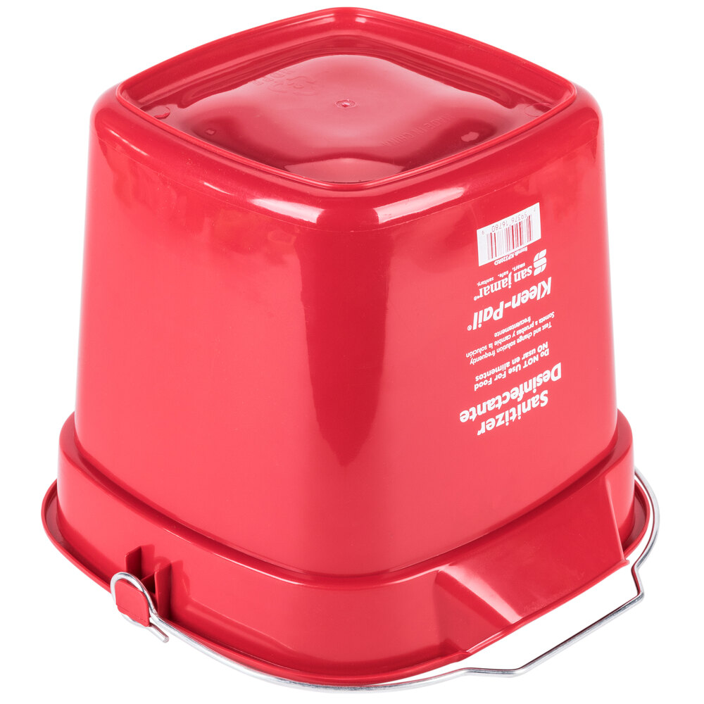 Secchio San Jamar Kleen Pail Pro - 6 Quart, Rosso, Per Ristoranti - Foto 8