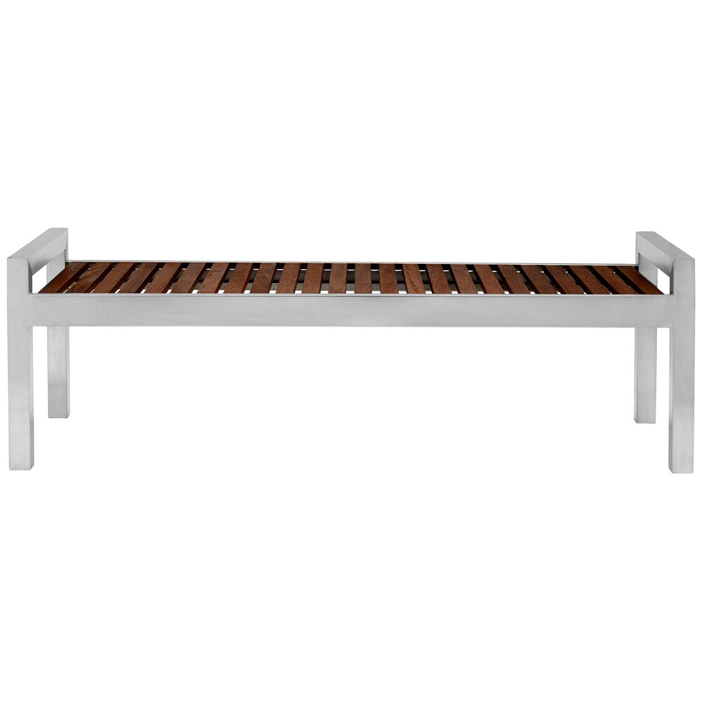 Commercial Zone 725453 Skyline Series 5' Espresso Wood and Stainless