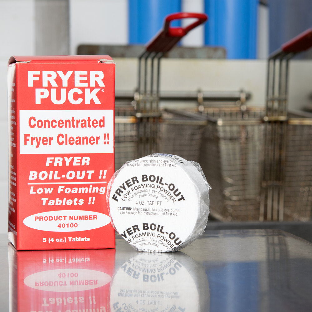 Fryer Puck 401304001 4 oz. Deep Fat Fryer Cleaning Tablet 5/Pack