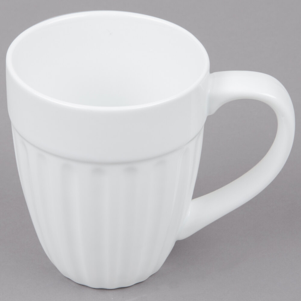 World Tableware CO18 Cookout 12 oz. Bright White Porcelain Mug 36/Case