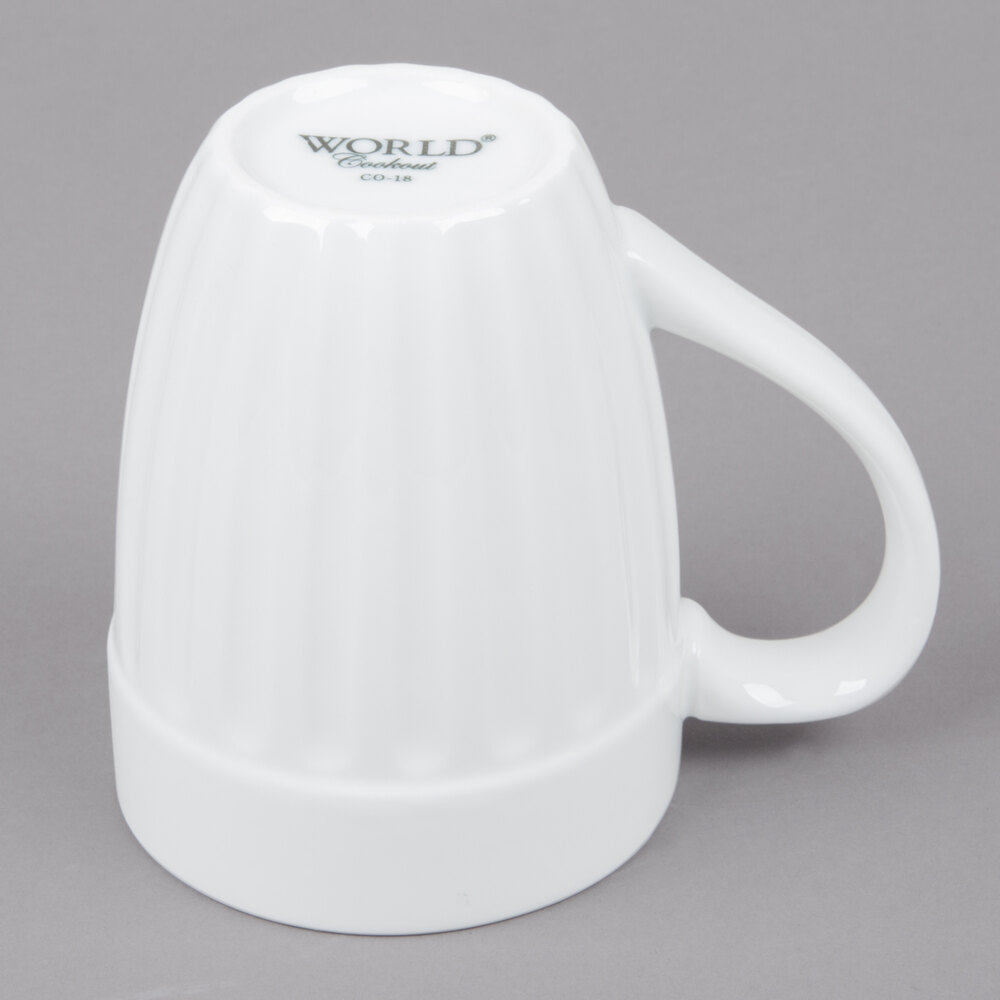 World Tableware CO18 Cookout 12 oz. Bright White Porcelain Mug 36/Case