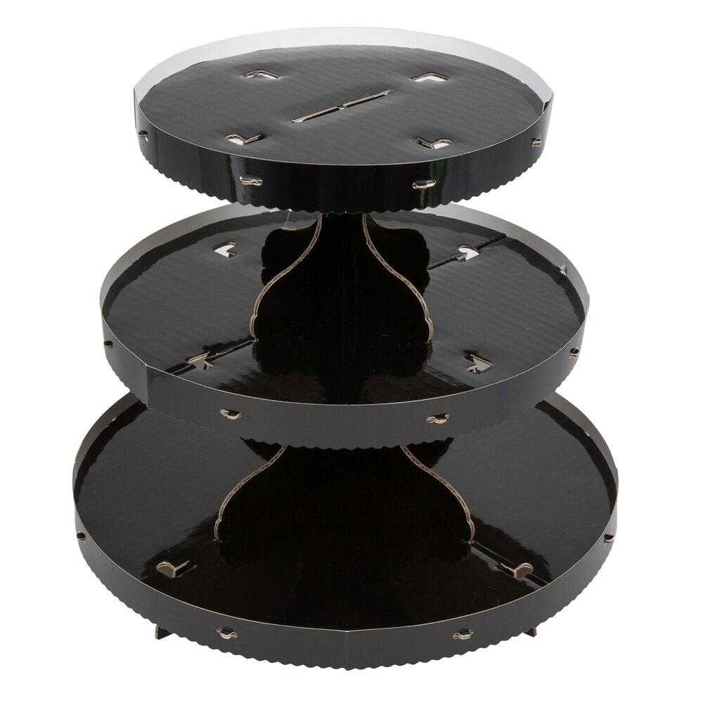 Wilton 15120860 3Tier Black Disposable Cupcake Stand