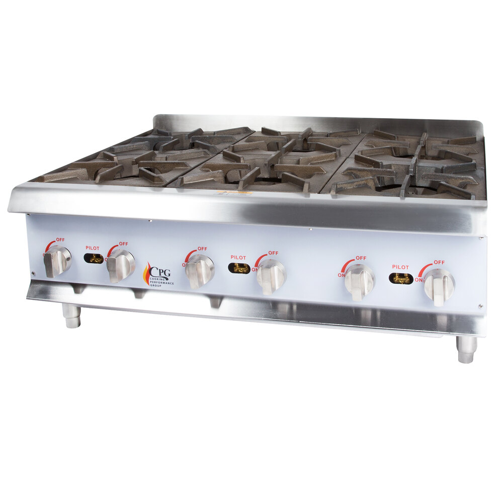Cooking Performance Group HP636 6 Burner Gas Hot Plate with