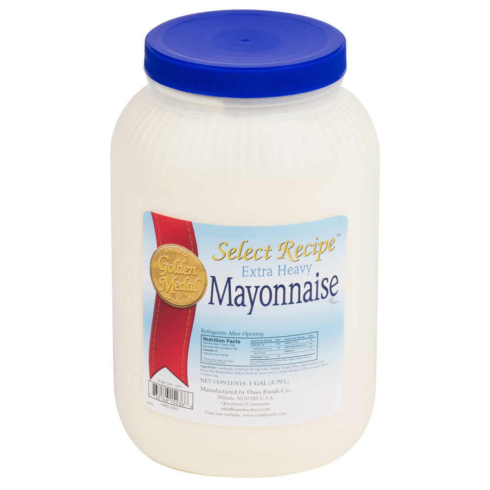 Oasis Select Recipe Extra Heavy Mayonnaise 1 Gallon Container