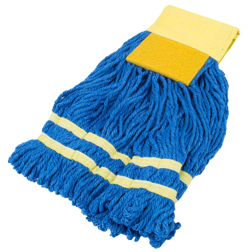 Small 15 oz. Microfiber String Mop with Scrubber and 5" Band Yellow