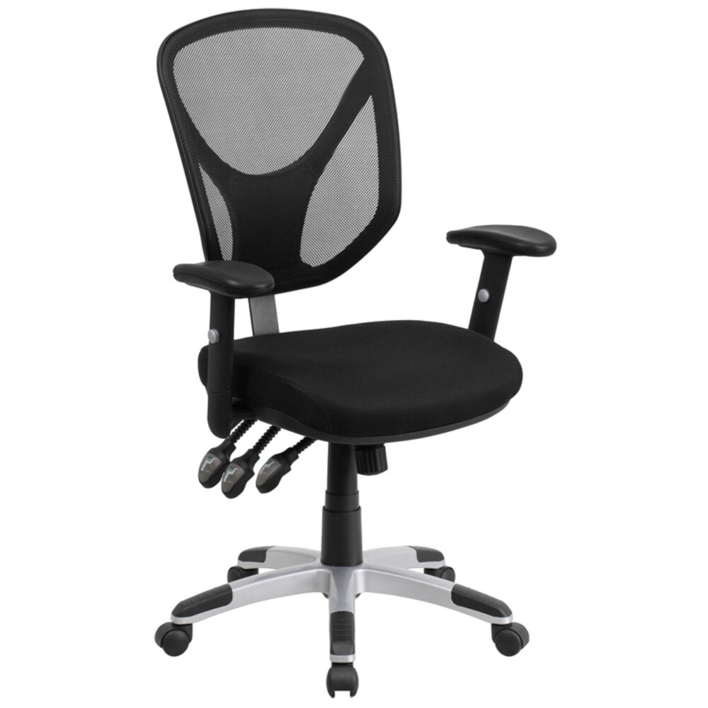 Office Chairs Adjustable Arms flash furniture go-wy-89-gg mid-back black mesh ergonomic office Office Chairs Adjustable Arms flash furniture go-wy-89-gg mid-back black mesh ergonomic office