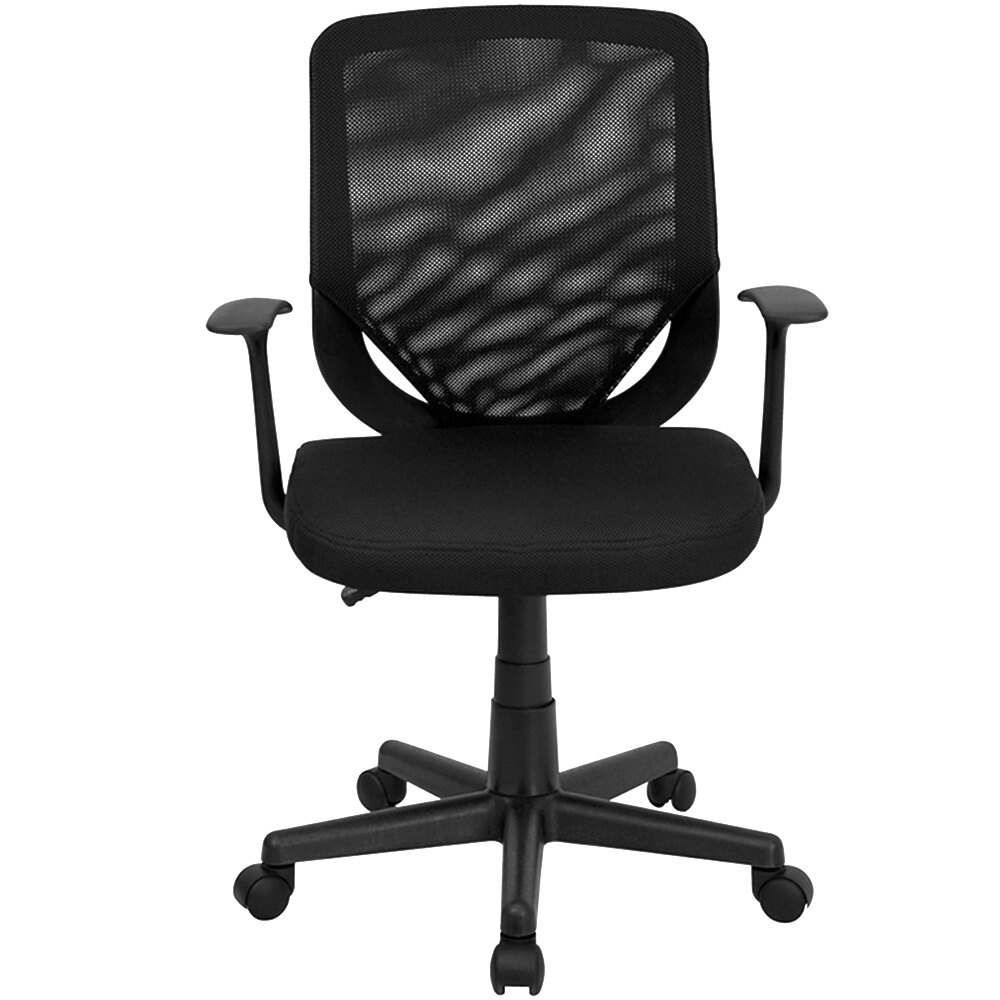 Flash Furniture LF-W-95A-BK-GG Mid-Back Black Mesh Office Chair with