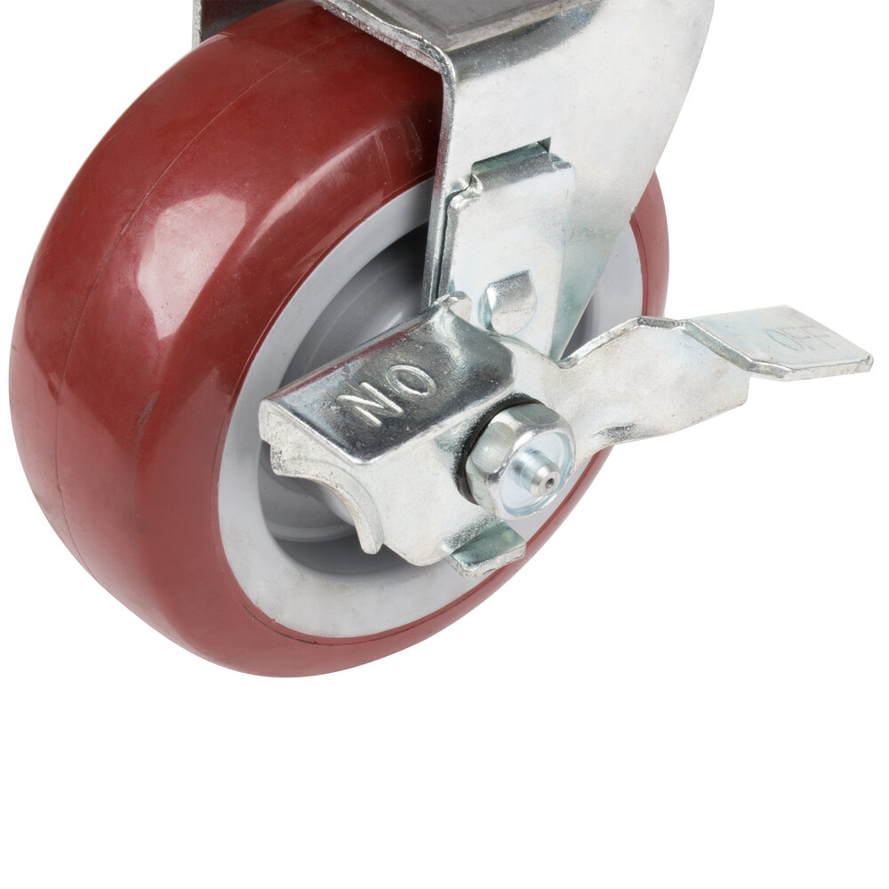 5" Swivel Caster with Brake and Large Caster Plate