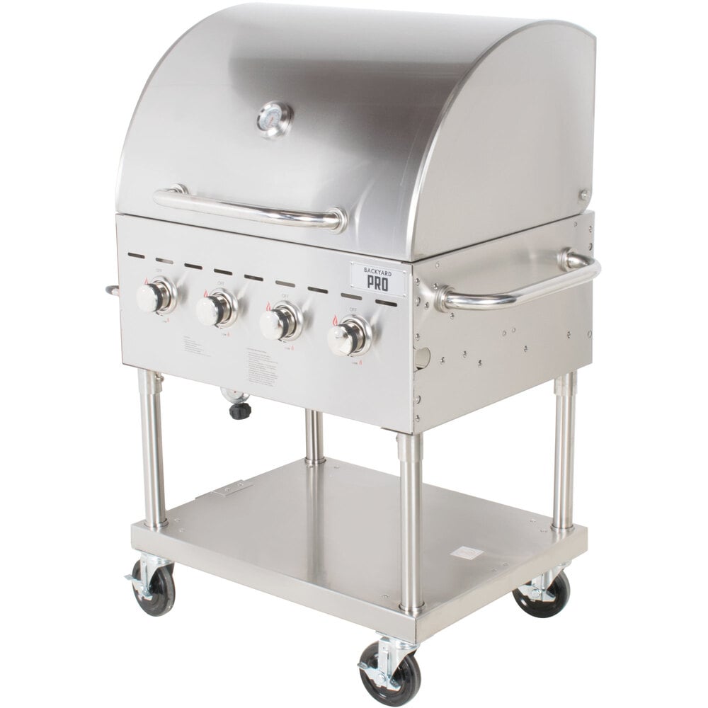 Backyard Pro C3H830DEL Deluxe 30" Stainless Steel Outdoor Grill with Roll Dome and Cover