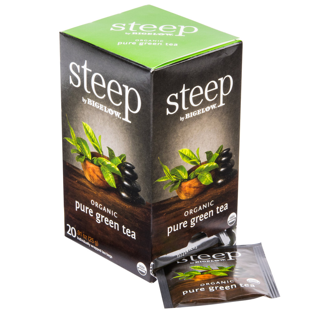 Steep By Bigelow Organic Pure Green Tea Bags 20/Box