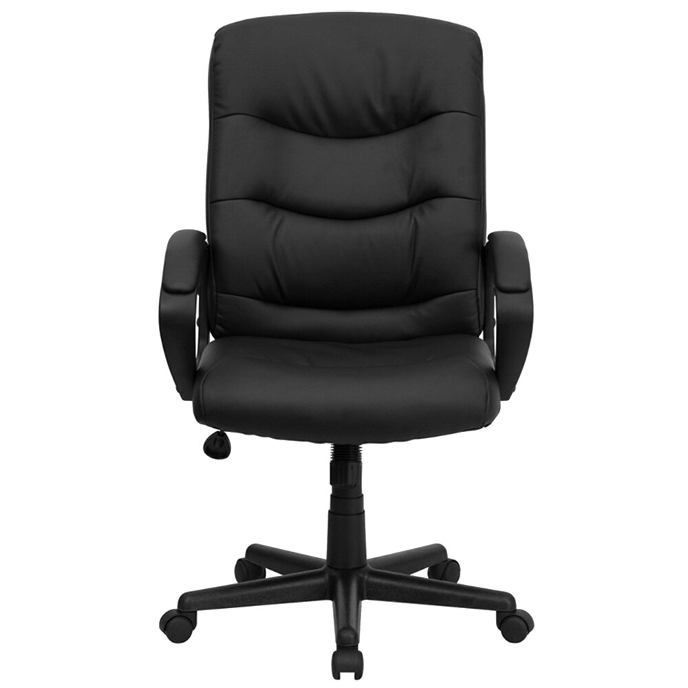 Flash Furniture GO9771BKLEAGG MidBack Black Leather Executive