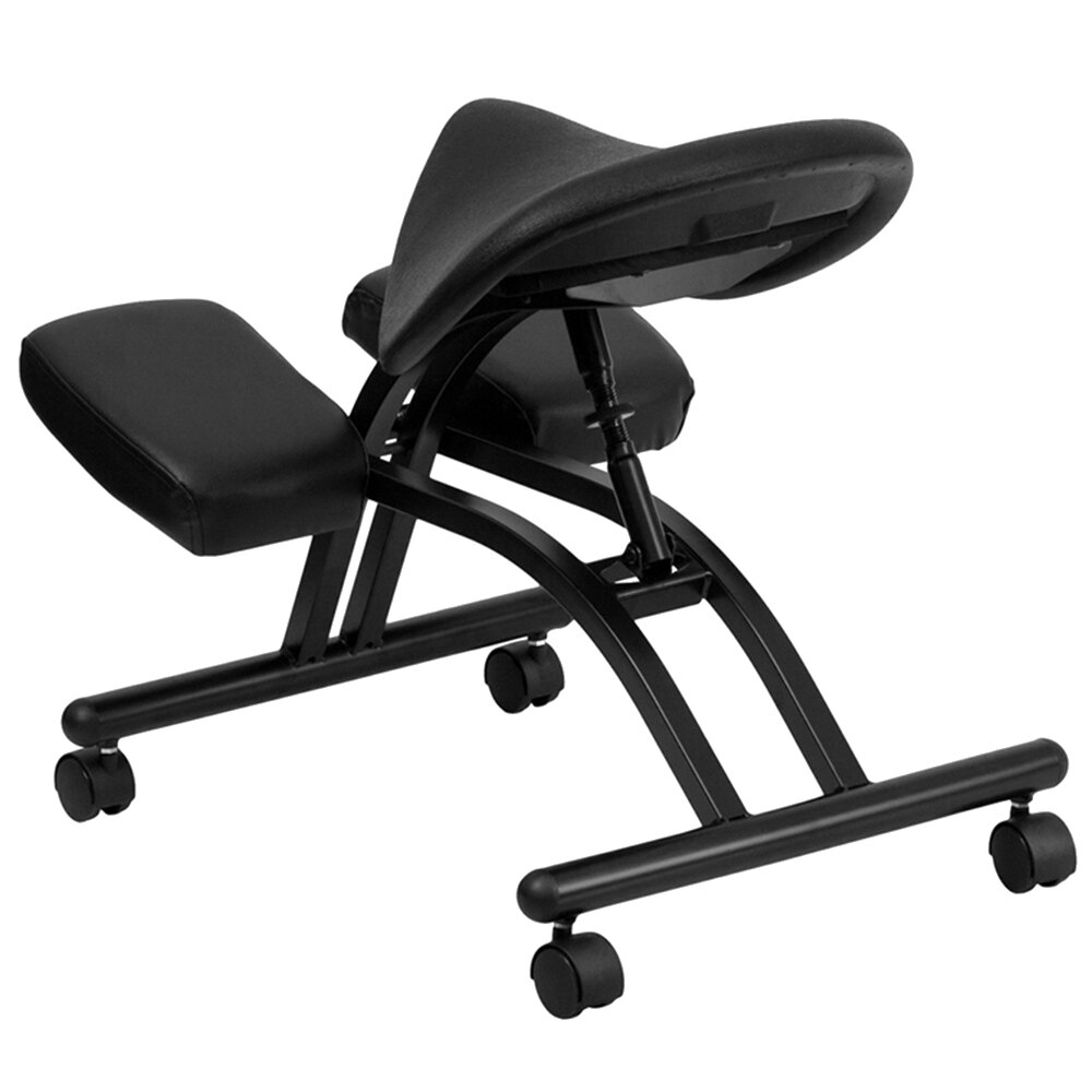 Flash Furniture WL1421GG Black Ergonomic Mobile Kneeling Office Chair