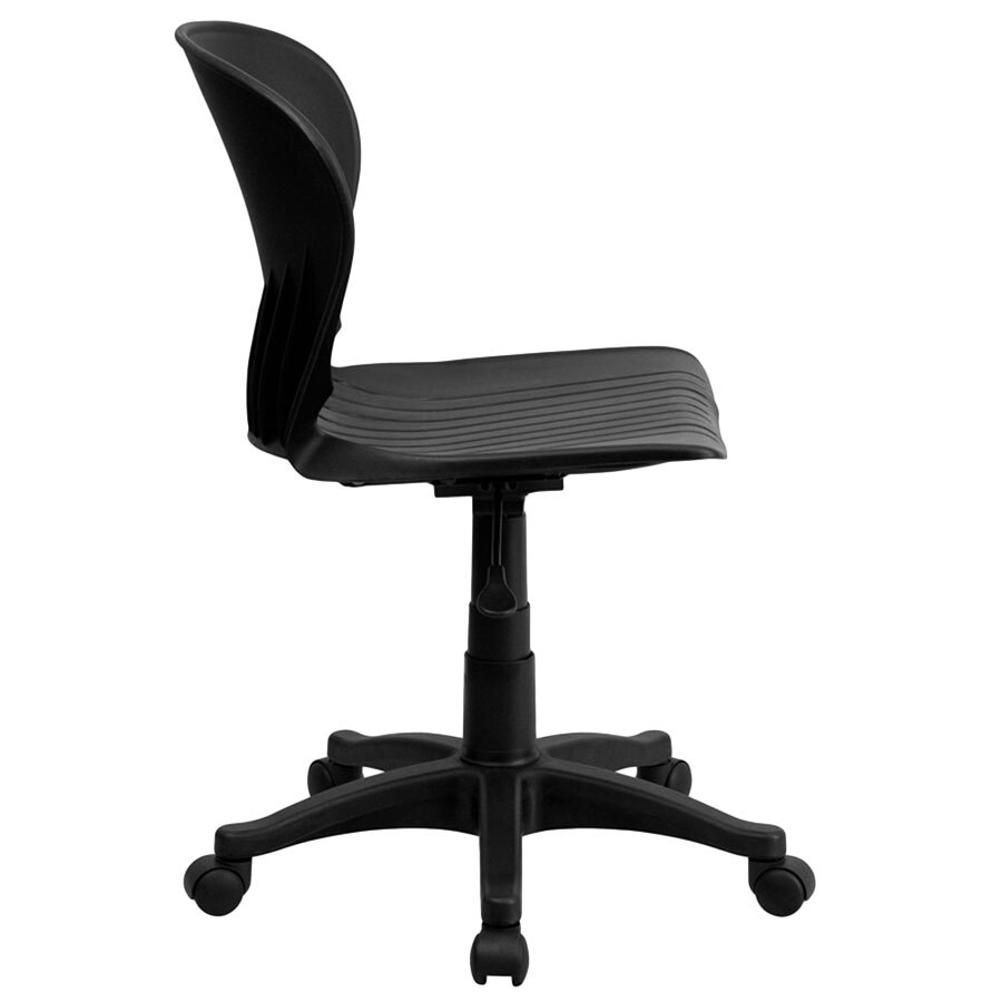Flash Furniture RUTA103BKGG MidBack Black Plastic Office / Task