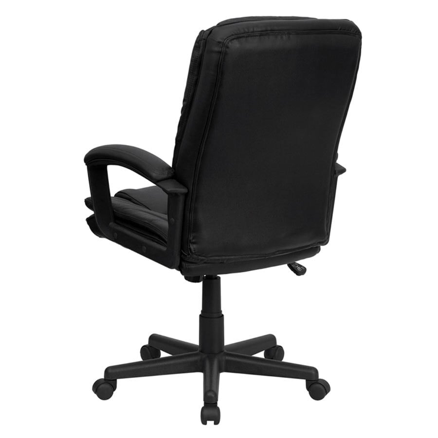 Flash Furniture BT-2921-BK-GG High-Back Black Leather Executive Swivel ...