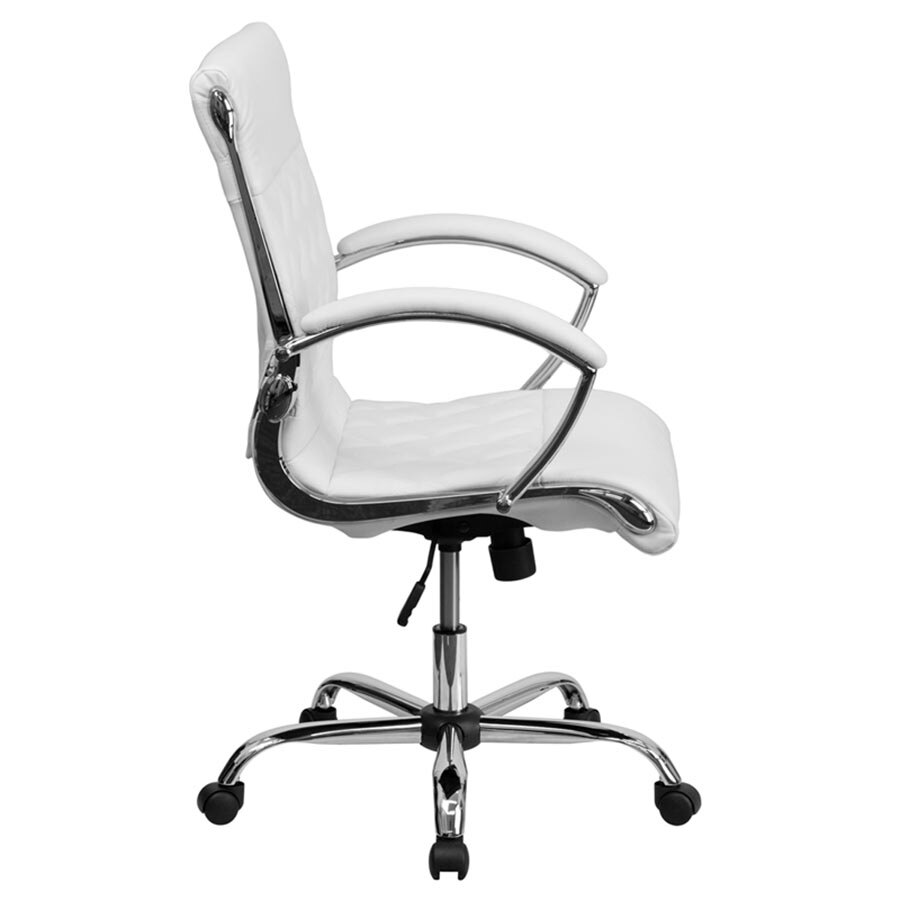 Flash Furniture GO1297MMIDWHITEGG MidBack White Designer Leather
