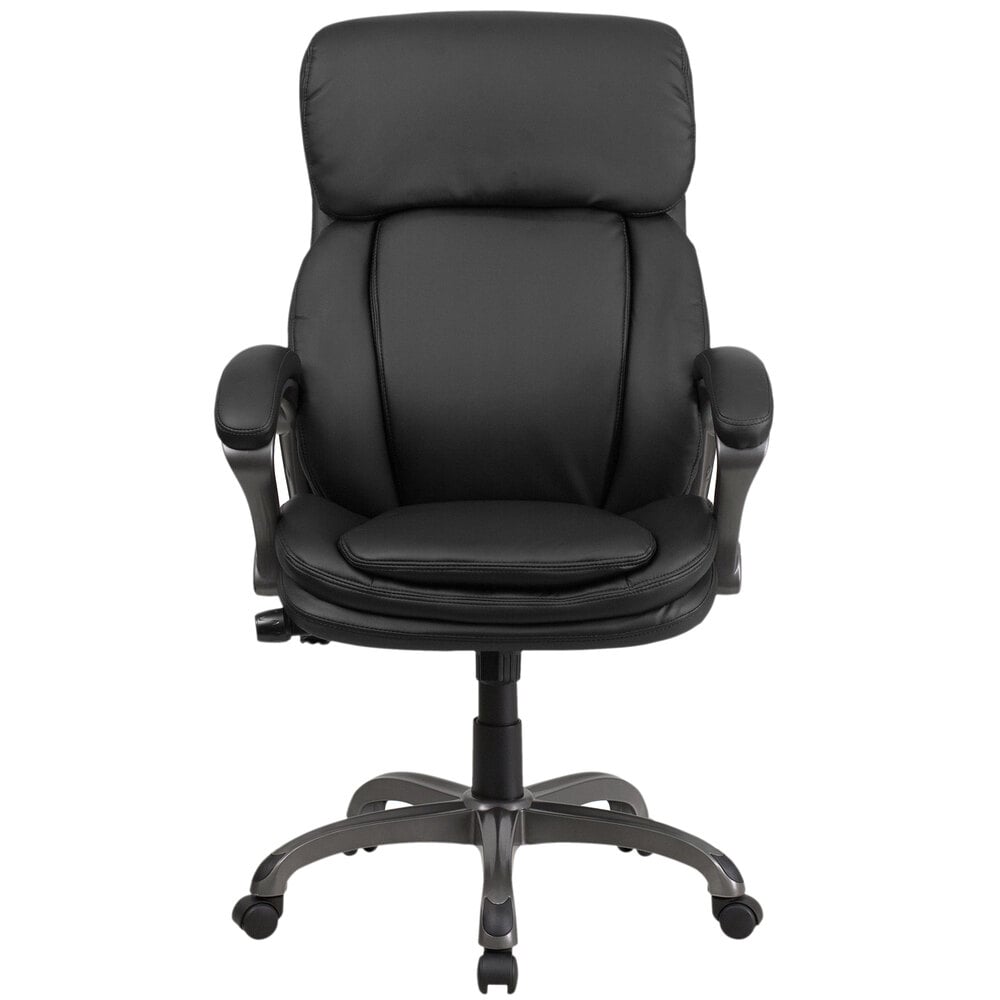 Flash Furniture BT-90272H-GG High-Back Black Leather Executive Swivel ...