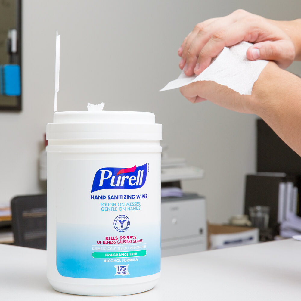 Purell® 903106 Alcohol Formulation Sanitizing Wipes 175 Count Canister