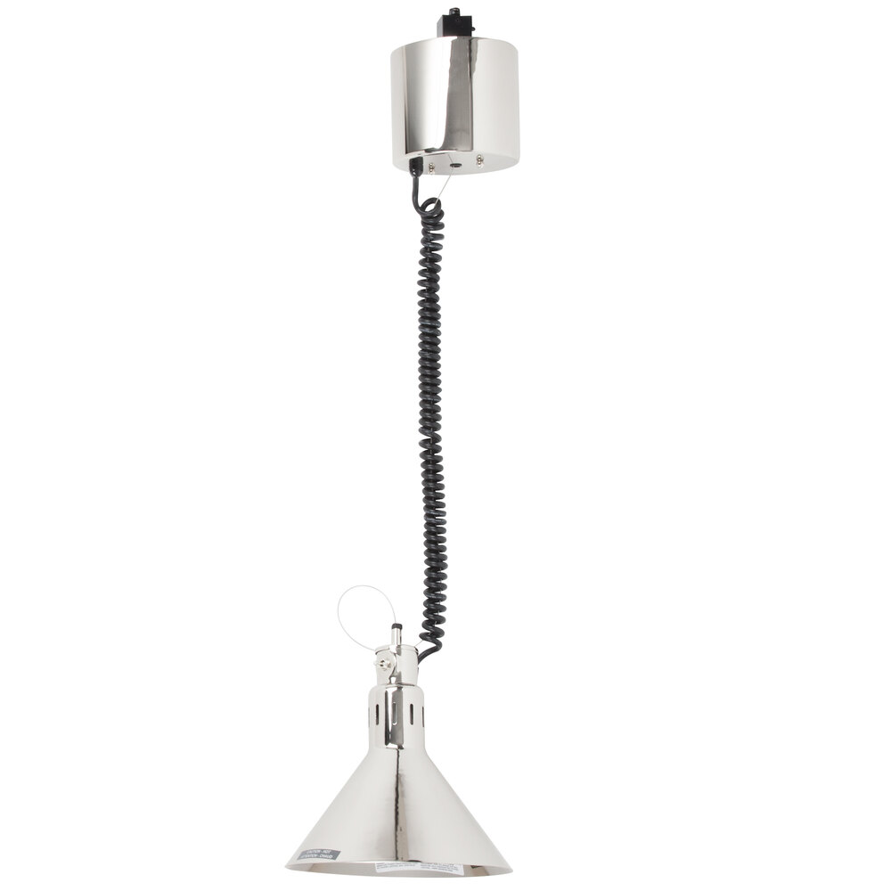 Hatco Hanging Heat Lamps 120 Volts Hatco Dl 775 Rtl Standard Retractable Cord Track Mount Heat Lamp With Bright Nickel