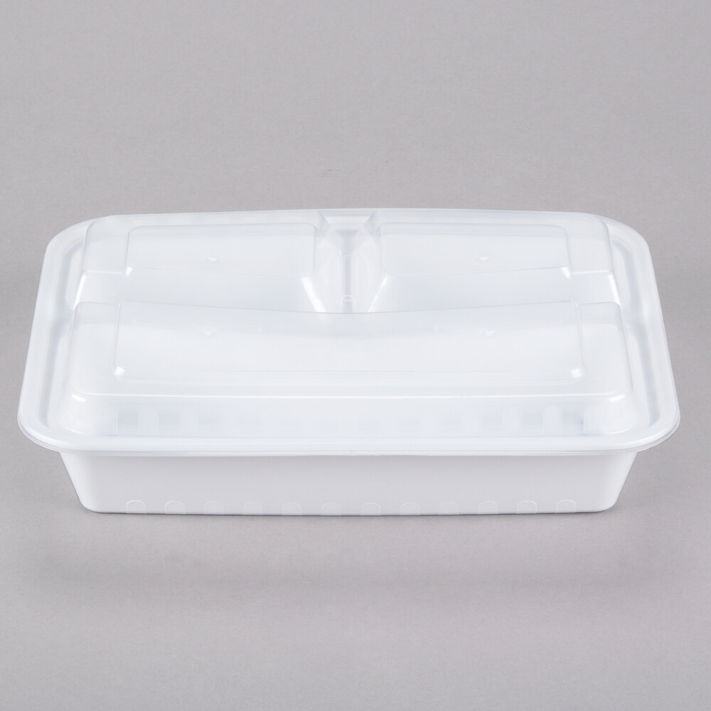 Choice 32 oz. White 9 3/4" x 7 1/4" x 2" Rectangular