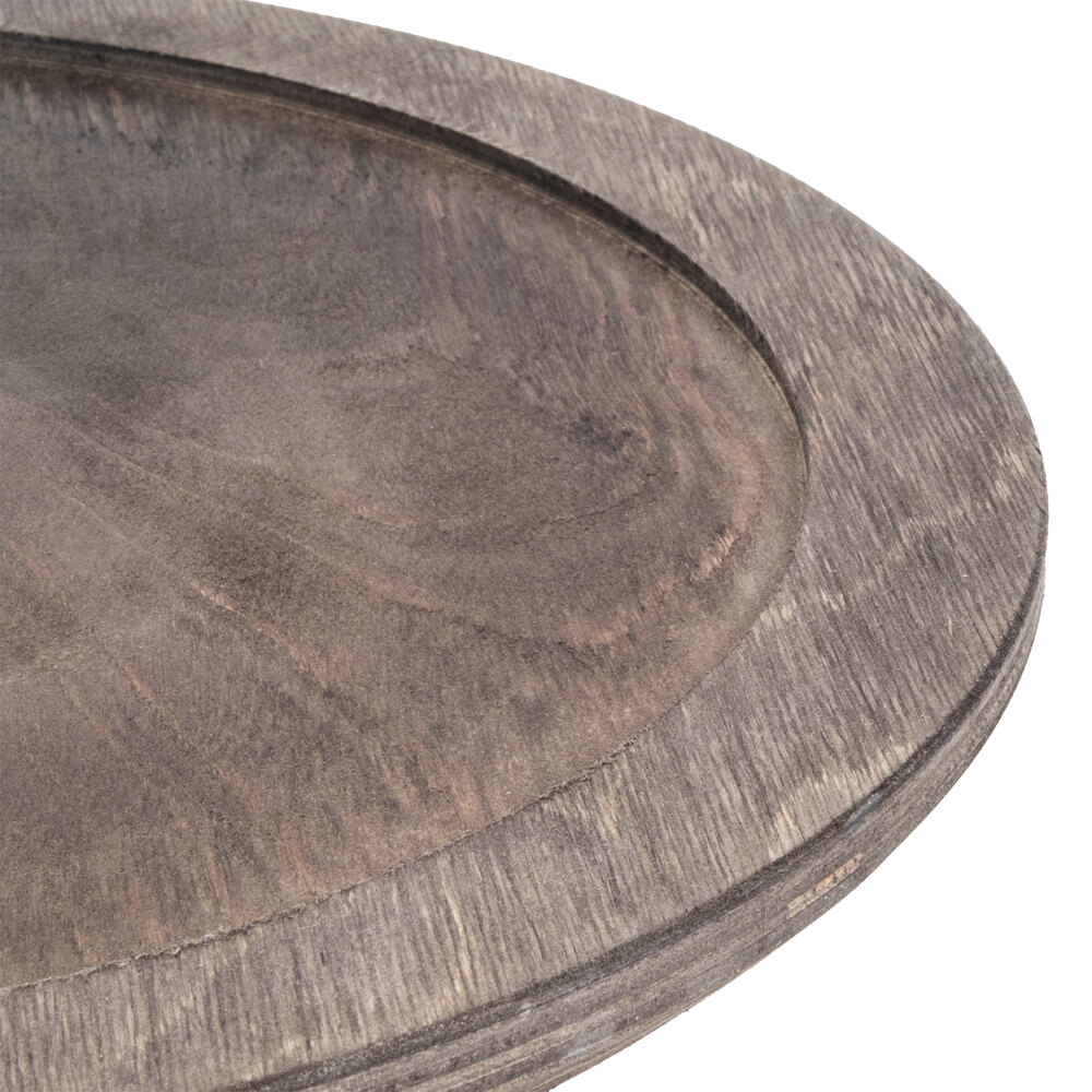 Lodge U8RP 11 3/8" Round Wood Underliner with Walnut Finish