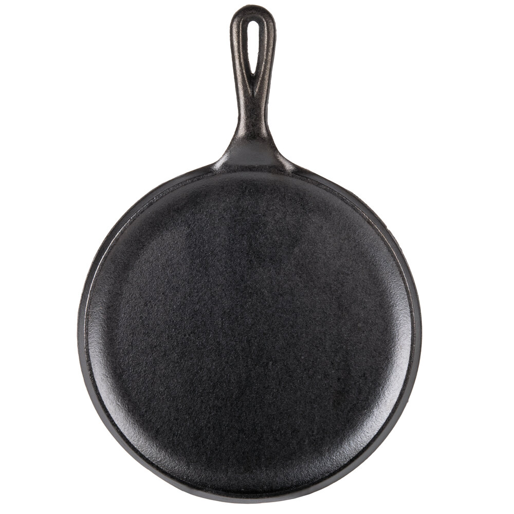 Lodge L8NG3 9" Shallow Round PreSeasoned Cast Iron Griddle with Handle