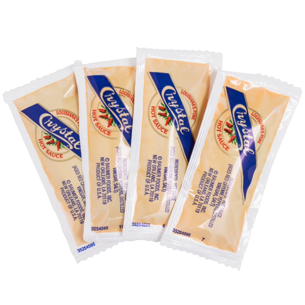 Crystal 7 Gram Hot Sauce Packets 200/Case