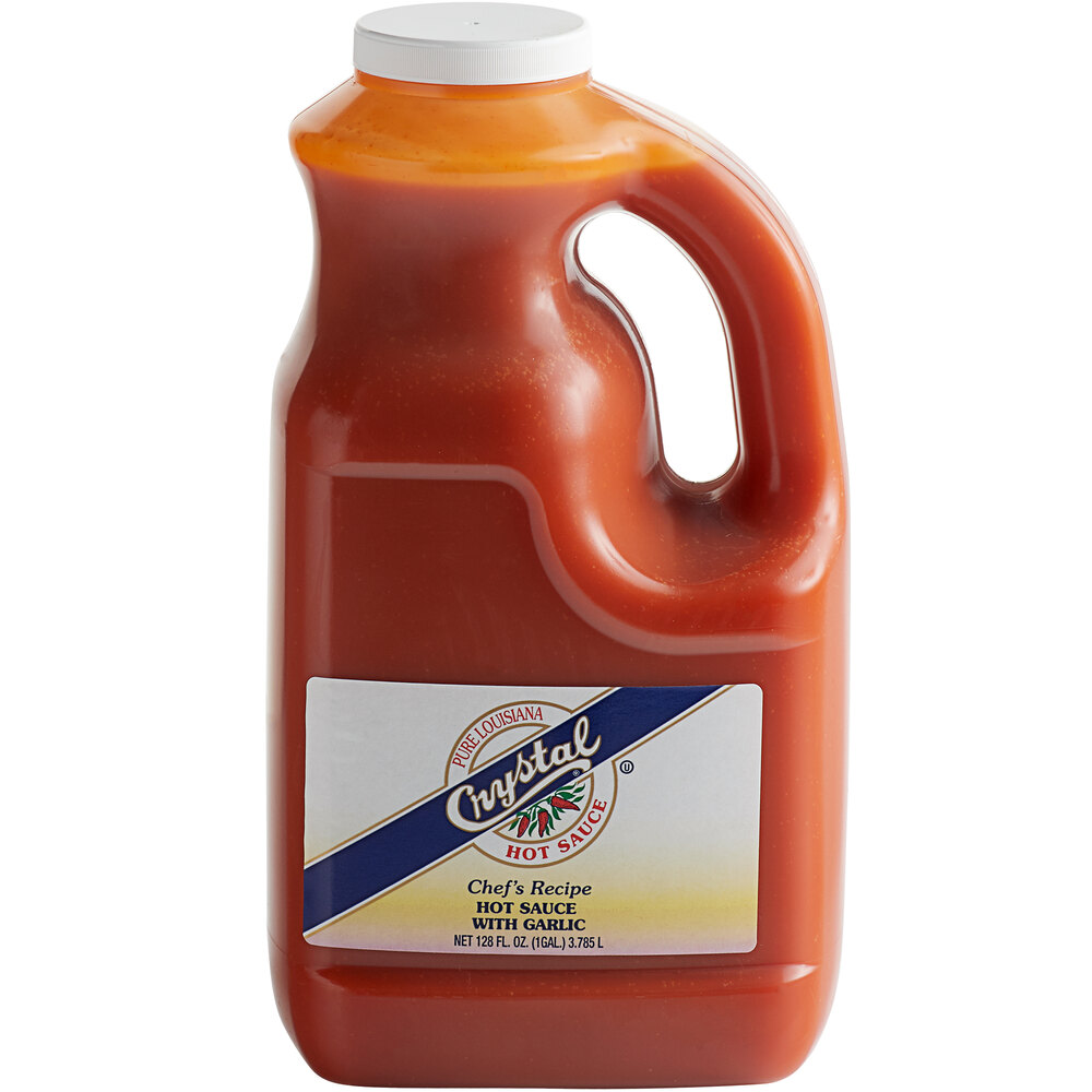 Crystal 1 Gallon Chef's Recipe Garlic Hot Sauce 4/Case
