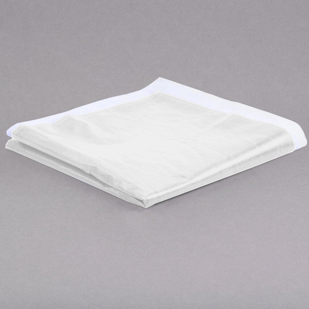 Intedge 52" x 90" White Vinyl Table Cover with Flannel Back