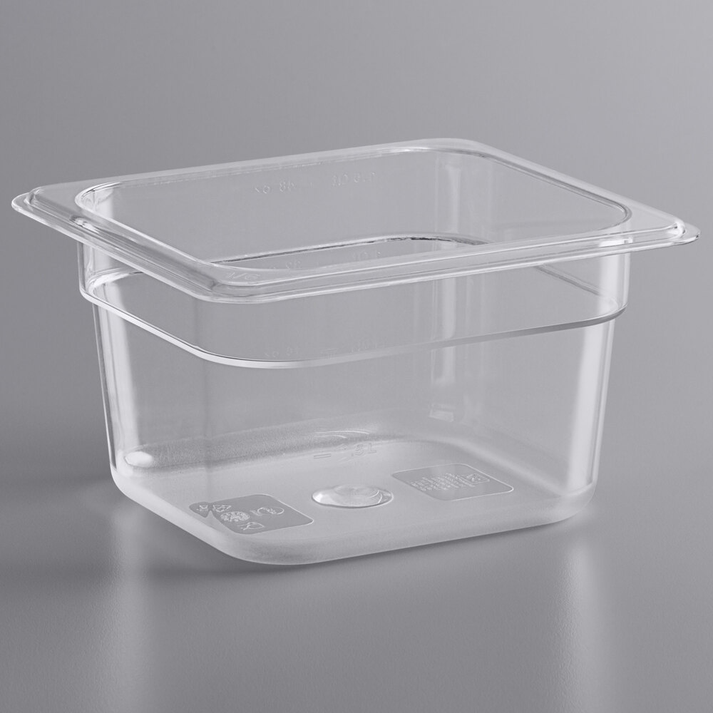 Turbo Air 30211M0100 Equivalent 1/6 Size Clear Polycarbonate Food Pan ...