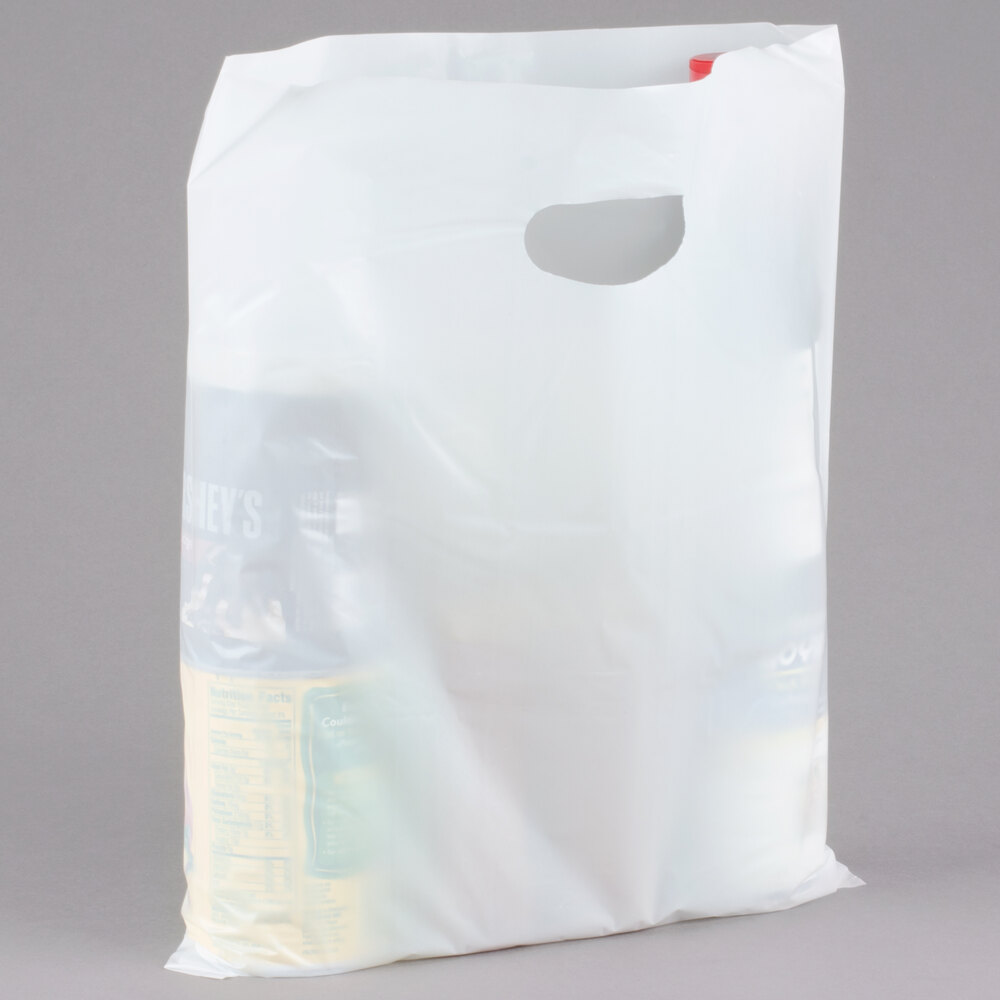 12" x 15" 1.5 Mil White Unprinted Extra HeavyDuty Plastic Merchandise Bag 500/Case