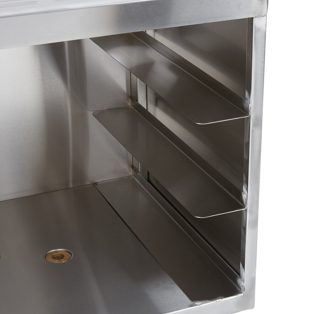 Regency Stainless Steel Corrugated Top Glass Rack Storage Unit 23" x 24"