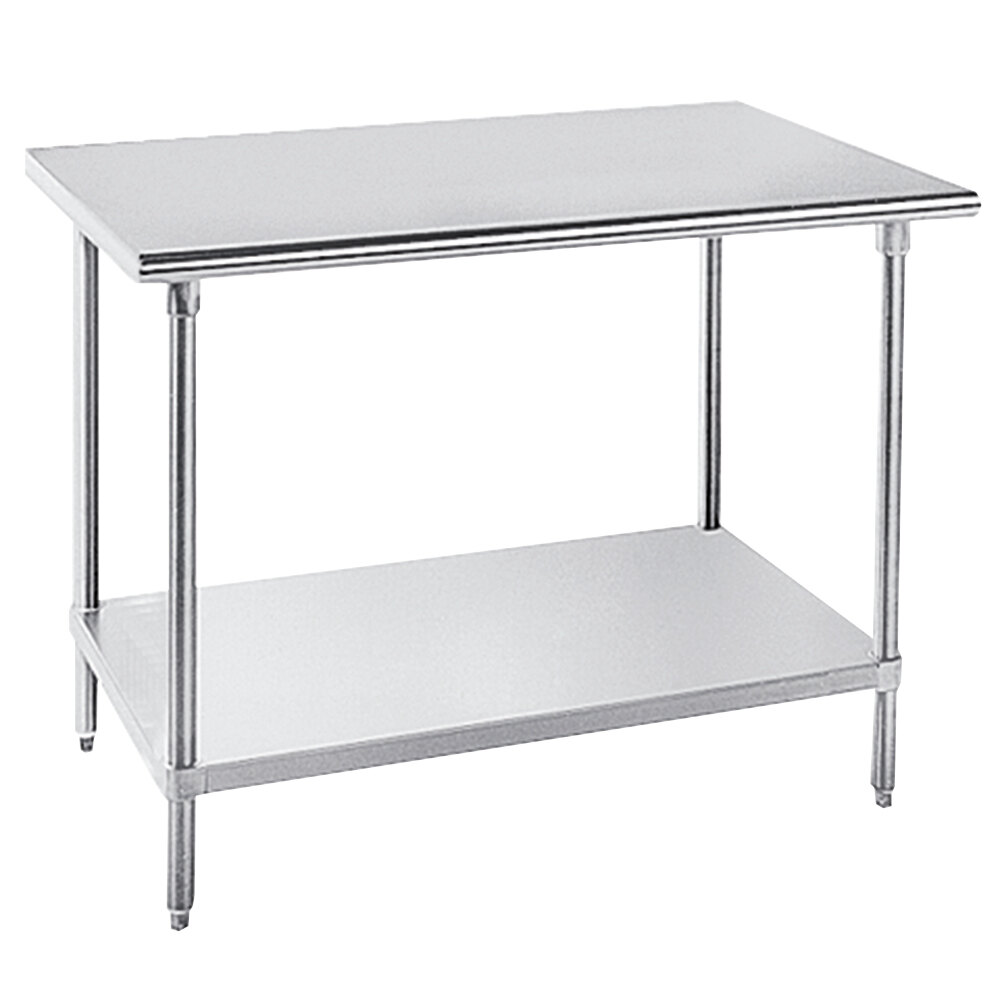 Advance Tabco MSLAG366X Stainless Steel Work Table with Undershelf