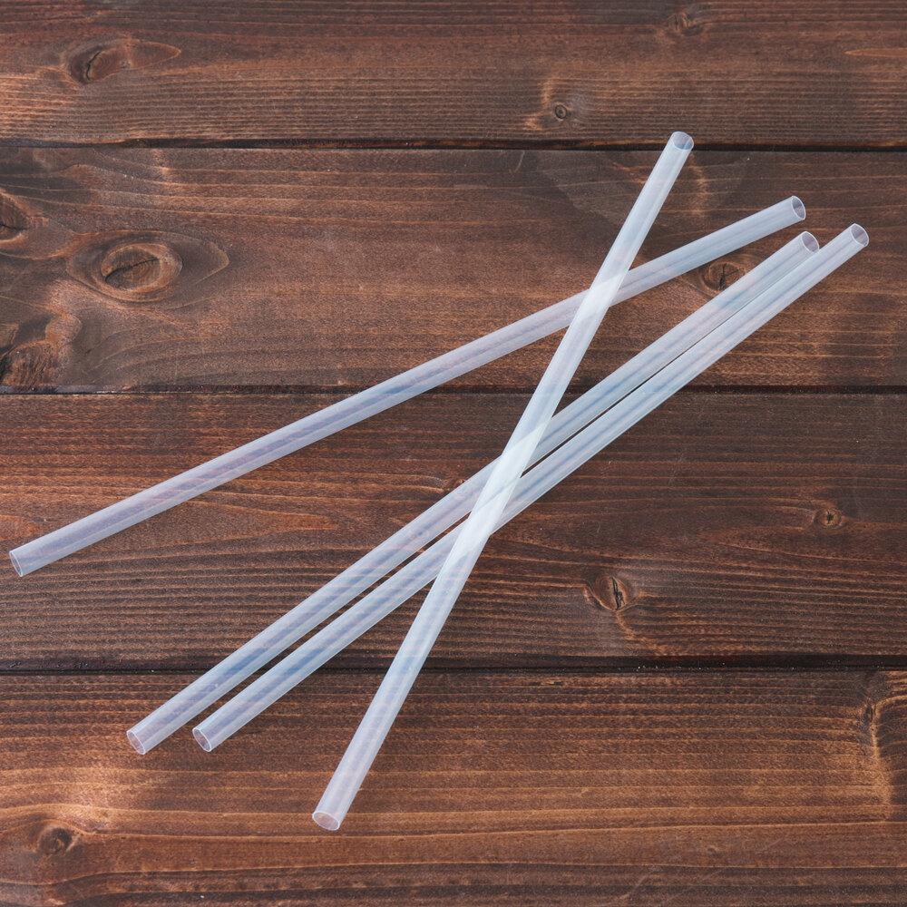 EcoProducts EPST910 9 1/2" Jumbo Clear Renewable and Compostable Unwrapped Straw 4800/Case