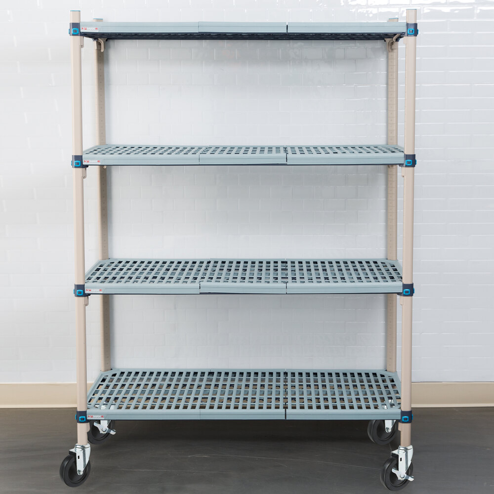 Metro Q456BG3 MetroMax Q Open Grid Shelf Cart with Rubber Casters 21