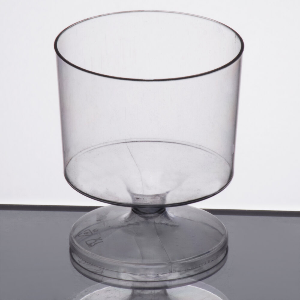 Visions 2 oz. Clear 1Piece Plastic Wine Glass 10/Pack