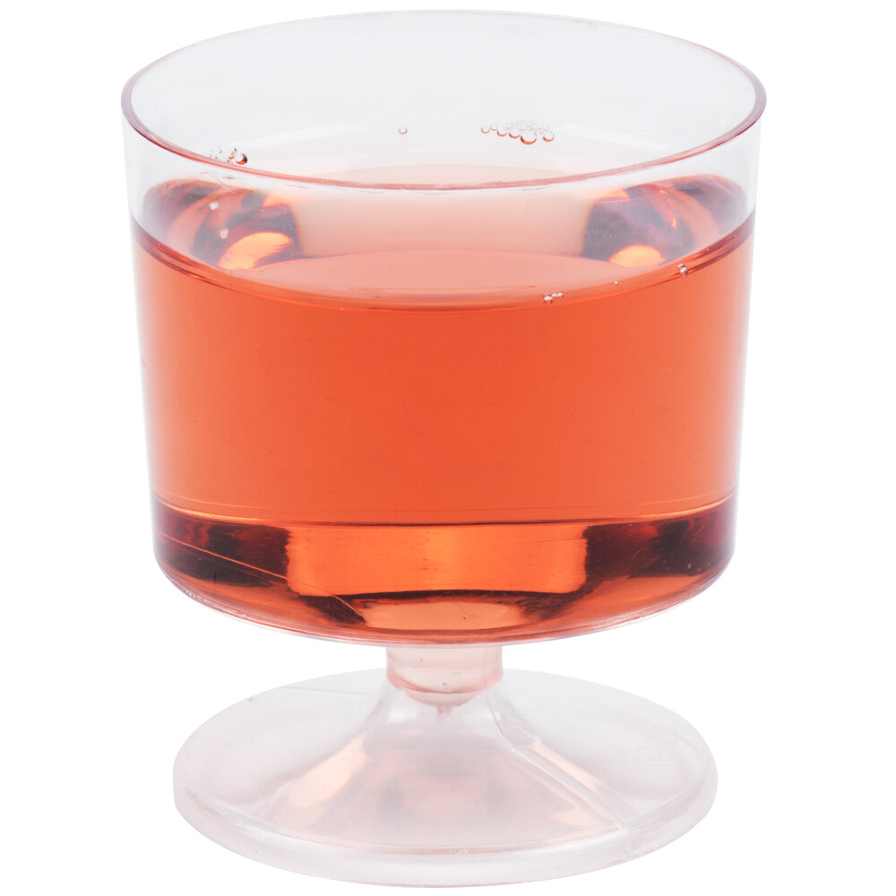 Visions 2 oz. Clear 1Piece Plastic Wine Glass 10/Pack