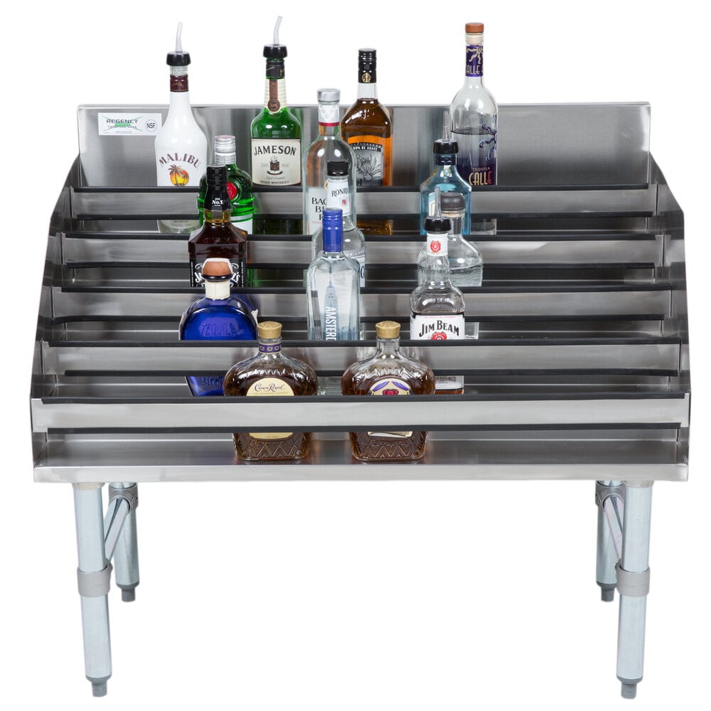 Regency 36" FiveTiered Stainless Steel Liquor Display Rack 23" Deep