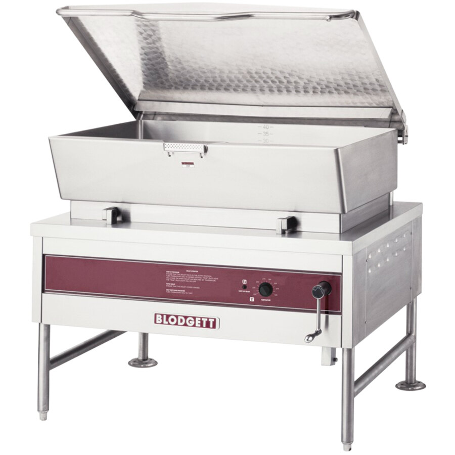 Blodgett BLG40E 40 Gallon Manual Gear Box Tilt Electric Braising Pan