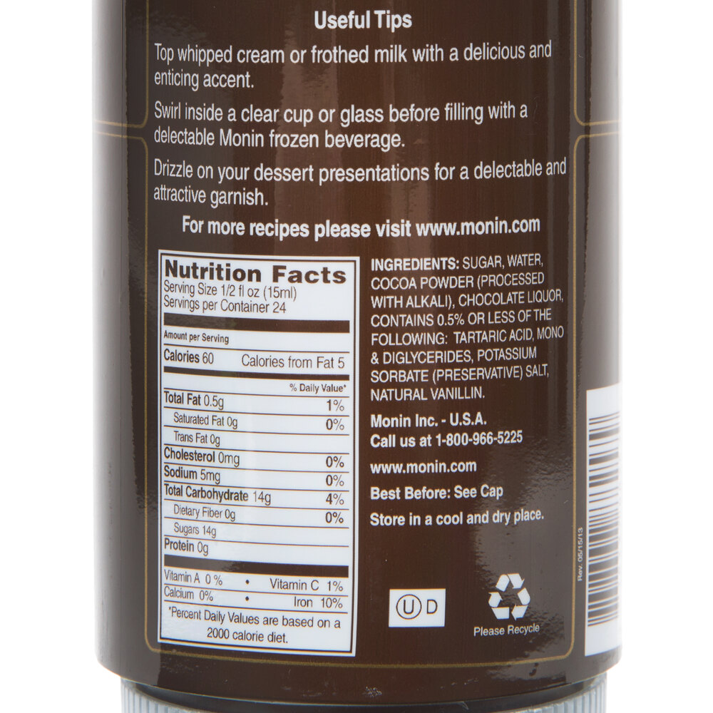 Monin 12 oz. Dark Chocolate Flavoring Sauce