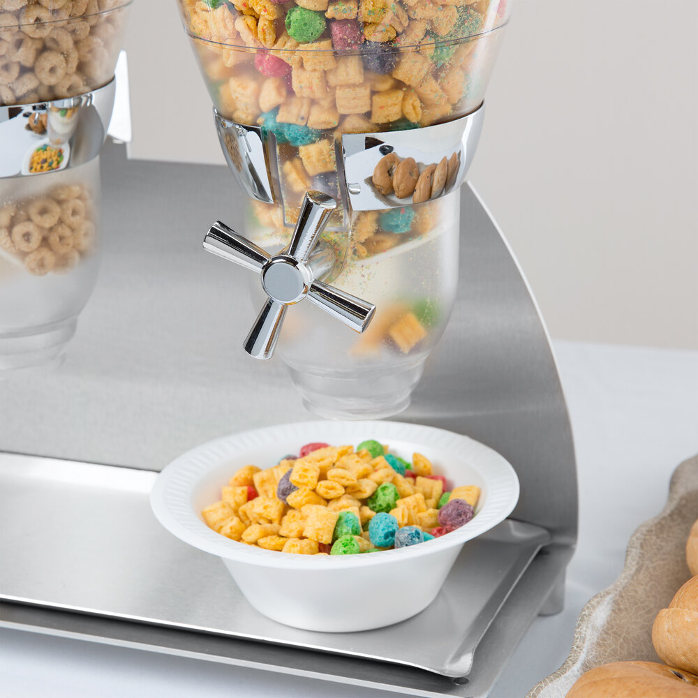CalMil 3511355 Stainless Steel Turn and Serve 3 Cylinder Cereal Dispenser 18 1/2" x 6" x 17