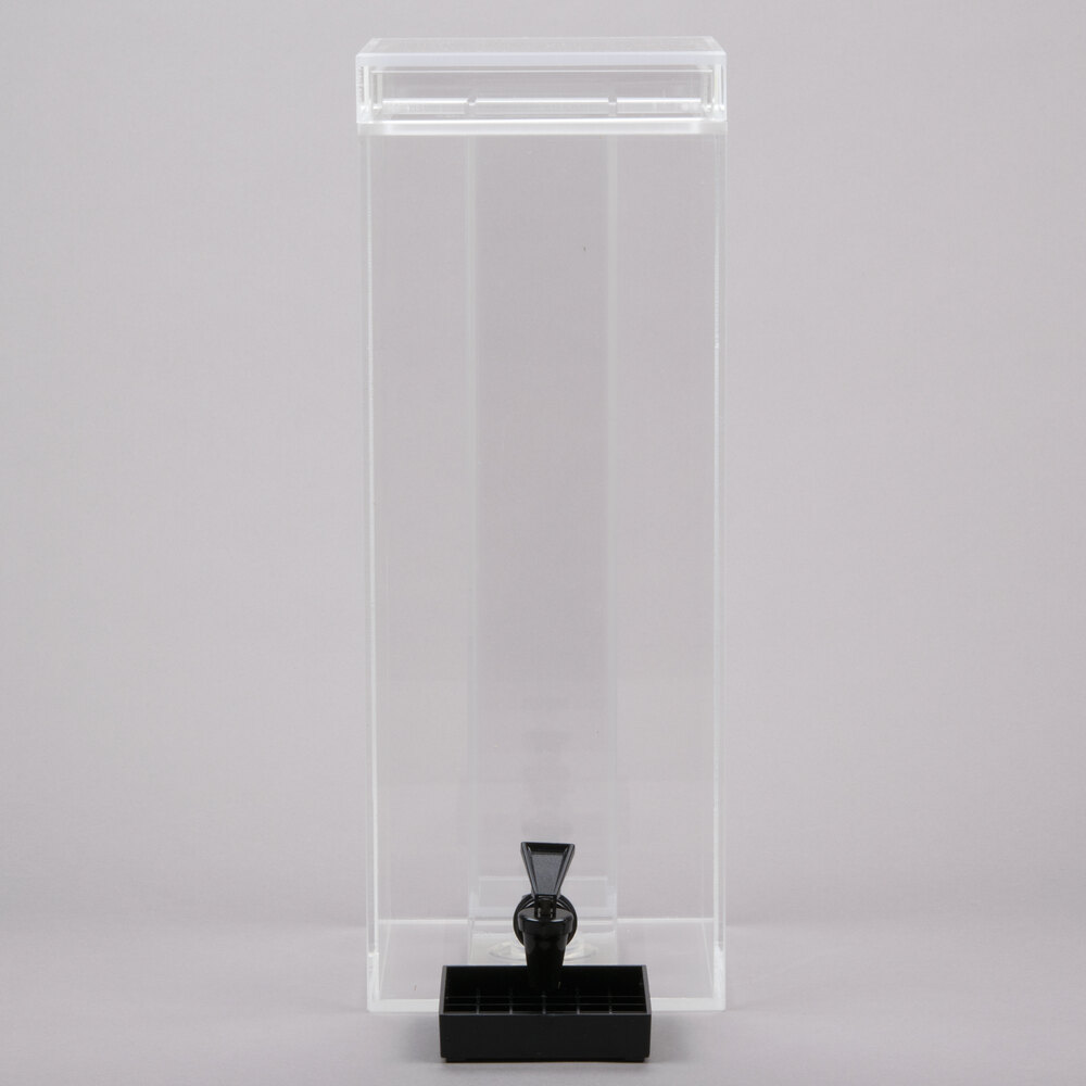 CalMil 3554ICE Clear Acrylic 3 Gallon Beverage Dispenser with Ice