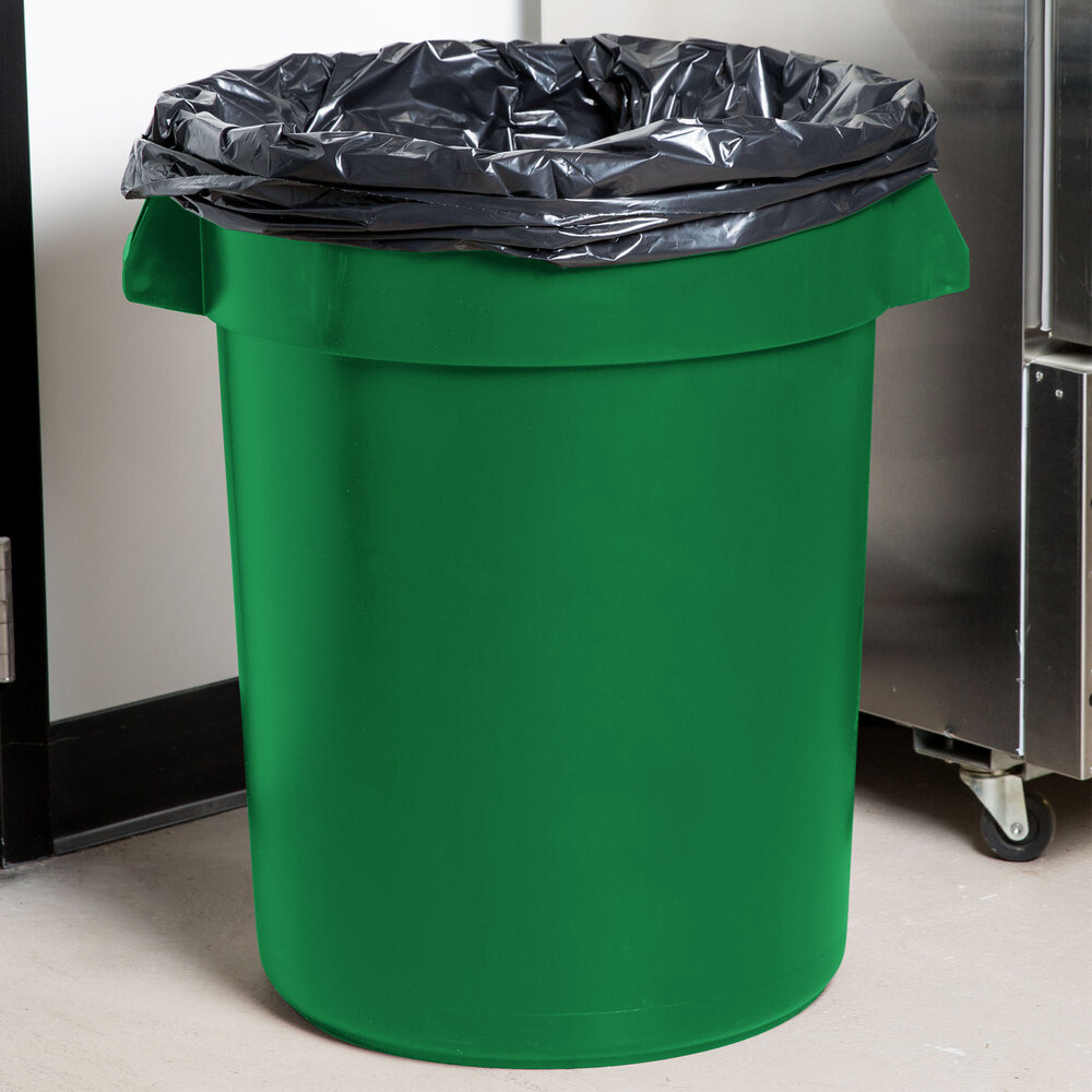 Continental 3200GN Huskee 32 Gallon Green Trash Can